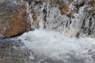 Scenic view of waterfall