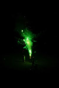 Firework display at night