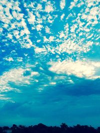 Low angle view of clouds in blue sky