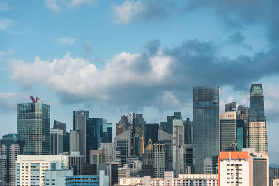 Modern buildings in city against sky