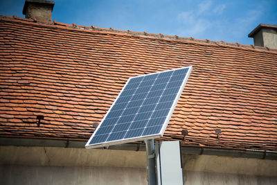 Low angle view of solar panel