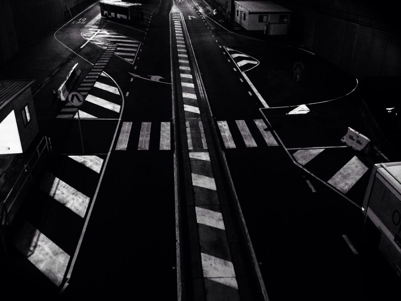 architecture, built structure, low angle view, building exterior, transportation, illuminated, diminishing perspective, the way forward, city, night, high angle view, building, staircase, modern, steps and staircases, railroad station, railing, steps, vanishing point, public transportation