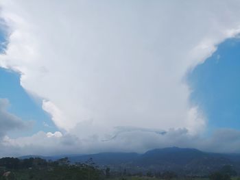 Low angle view of mountain against sky