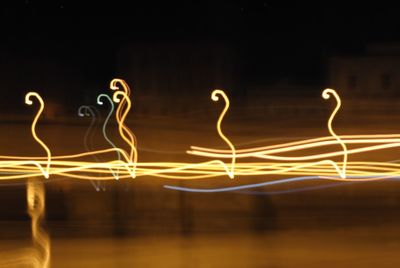 Light trails at night