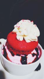 Close-up of ice cream in plate