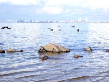 Scenic view of sea against sky