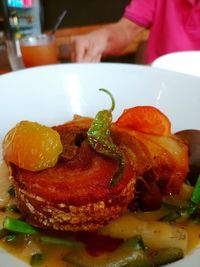 Close-up of food in plate