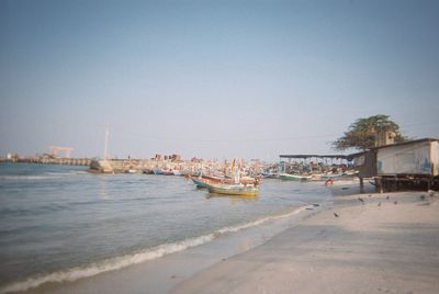 Boats in sea
