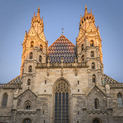 Low angle view of cathedral against clear sky