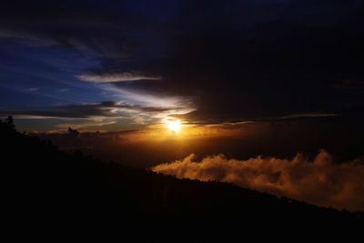 Sunset over landscape