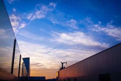 Low angle view of built structure against sky