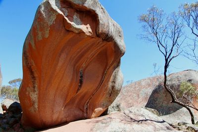 Rock formation against sky