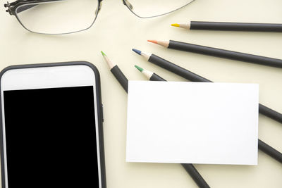 Close-up of paper on table