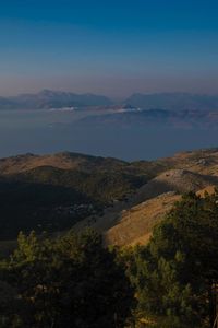 High angle view of lake