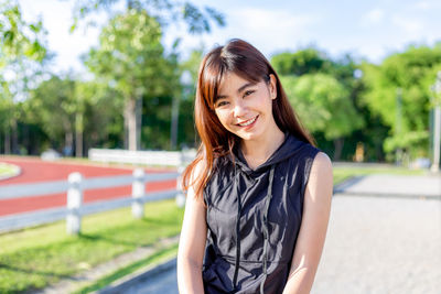 Portrait of a smiling young woman