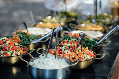 Close-up of food on table