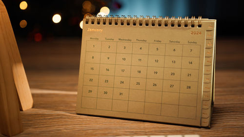 Days passing and new year coming on a calendar