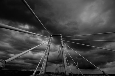 Low angle view of bridge against sky