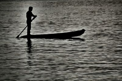 View of people in water