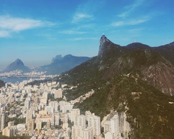 Panoramic view of cityscape against sky