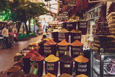 View of market stall for sale