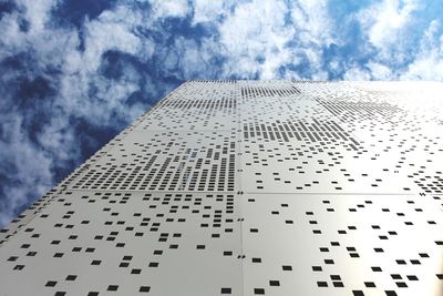 Low angle view of modern building against sky