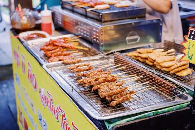 Close-up of food for sale at market stall