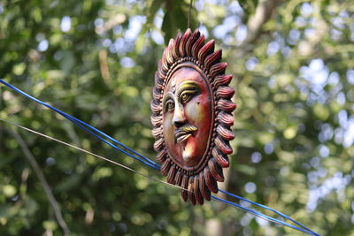 Low angle view of buddha statue