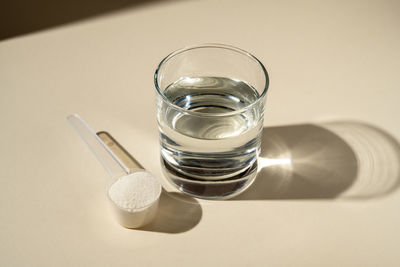 Close-up of glass on table