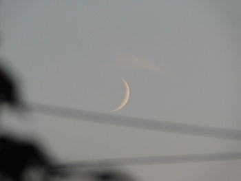 Low angle view of moon in sky