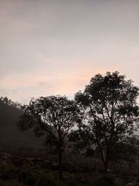 Scenic view of landscape against sky during sunset