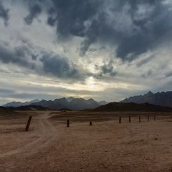 Scenic view of mountain against sky