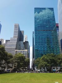 View of buildings in city against sky