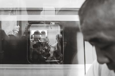 Portrait of train at railroad station