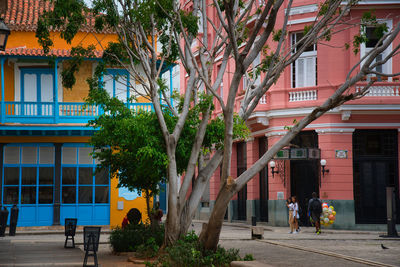 People on street in city