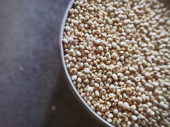 Close-up of quinoa seeds in bowl