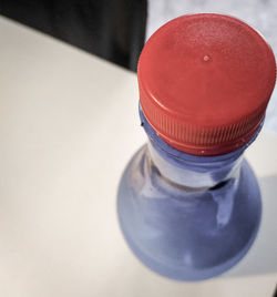 Close-up of red wine on table