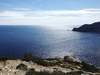 Scenic view of sea against sky
