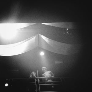 View of illuminated lights at night