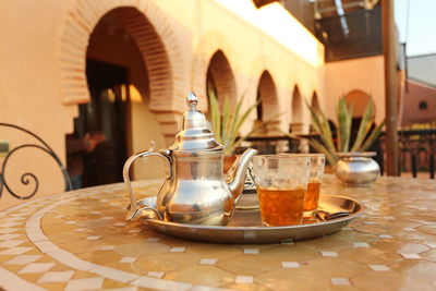 Arabic and oriental traditional green tea