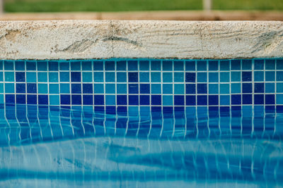 Close-up of swimming pool against wall