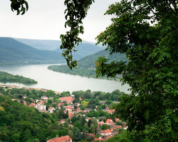 Scenic view of townscape against sky