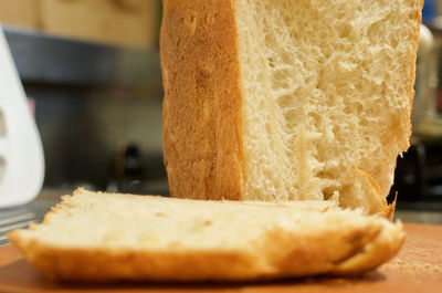 Close-up of bread on table