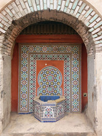 Entrance of historic building