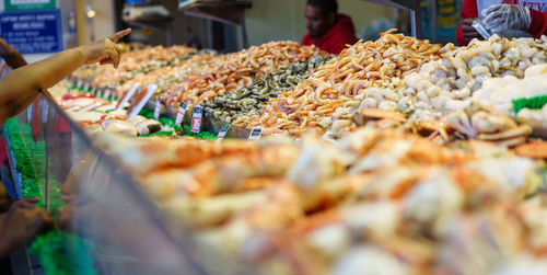 People at jessie taylor seafood fish market