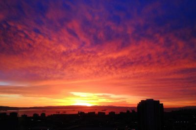 Scenic view of dramatic sky during sunset