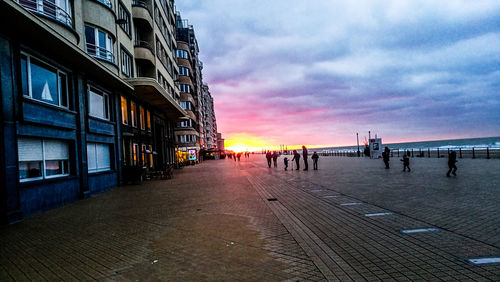 View of beach against cloudy sky