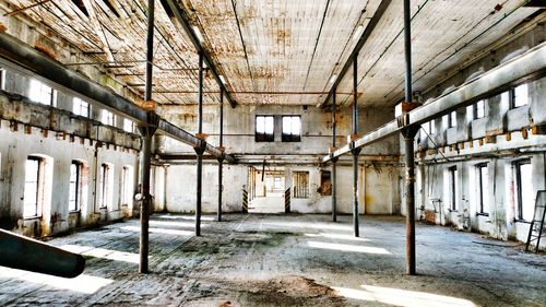 Interior of abandoned factory