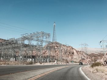 View of construction site against clear sky