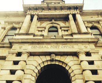 Low angle view of historical building